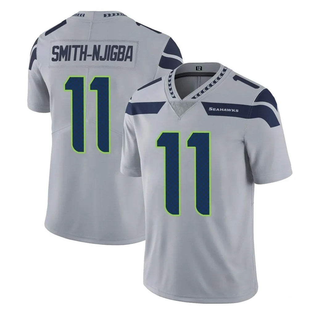 STECN S.Seahawks #11 Jaxon Smith-Njigba Player Gray Limited Vapor Untouchable Home Game Stitched Jerseys