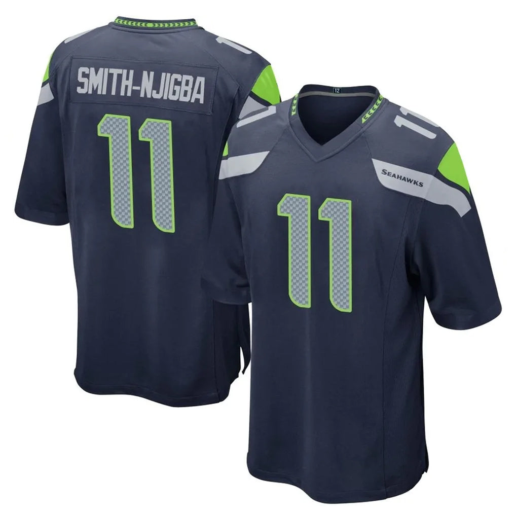 STECN S.Seahawks #11 Jaxon Smith-Njigba Player Navy Home Game Stitched Jerseys