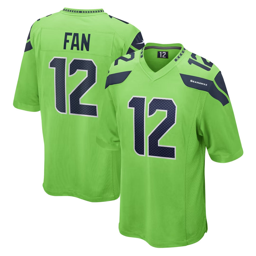 STECN S.Seahawks #12 12th Fan Player Green Home Game Stitched Jerseys
