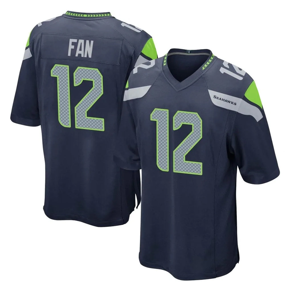 STECN S.Seahawks #12 12th Fan Player Navy Home Game Stitched Jerseys