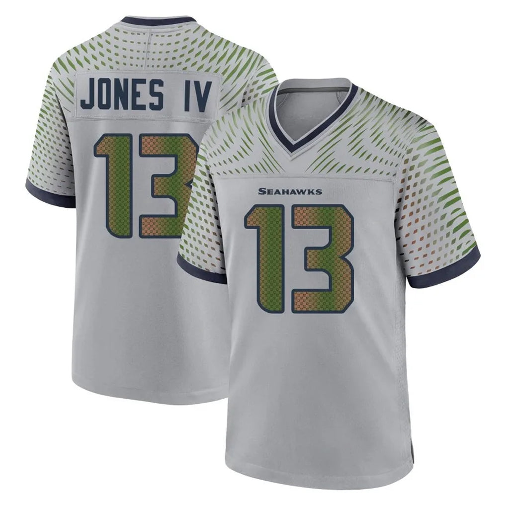 STECN S.Seahawks #13 Ernest Jones IV Player Grey 2025 Rivalries Collection Home Game Stitched Jerseys