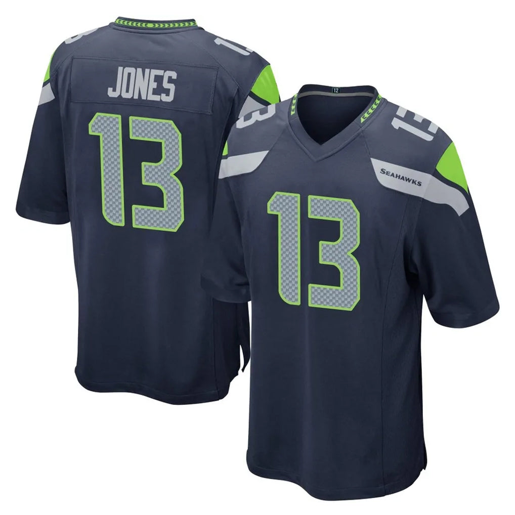 STECN S.Seahawks #13 Ernest Jones IV Player Navy Home Game Stitched Jerseys