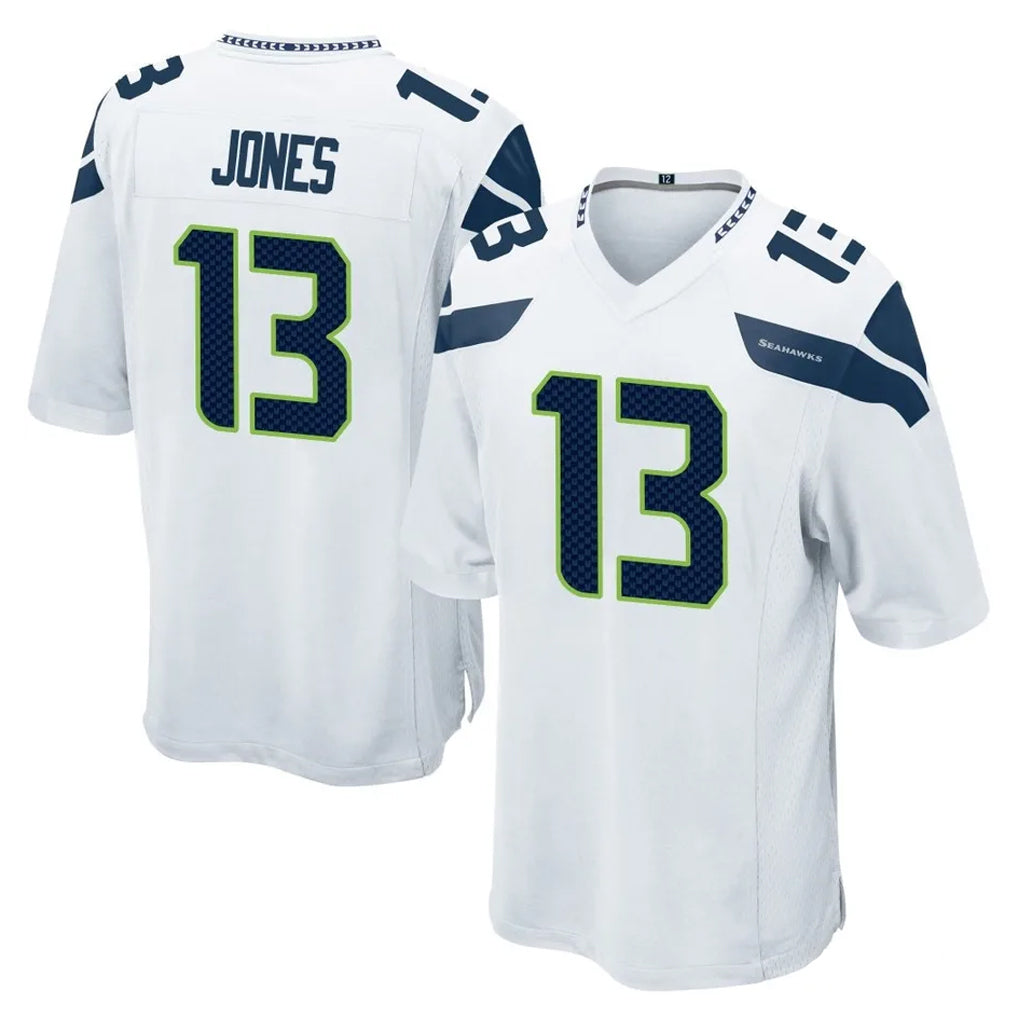 STECN S.Seahawks #13 Ernest Jones IV Player White Home Game Stitched Jerseys