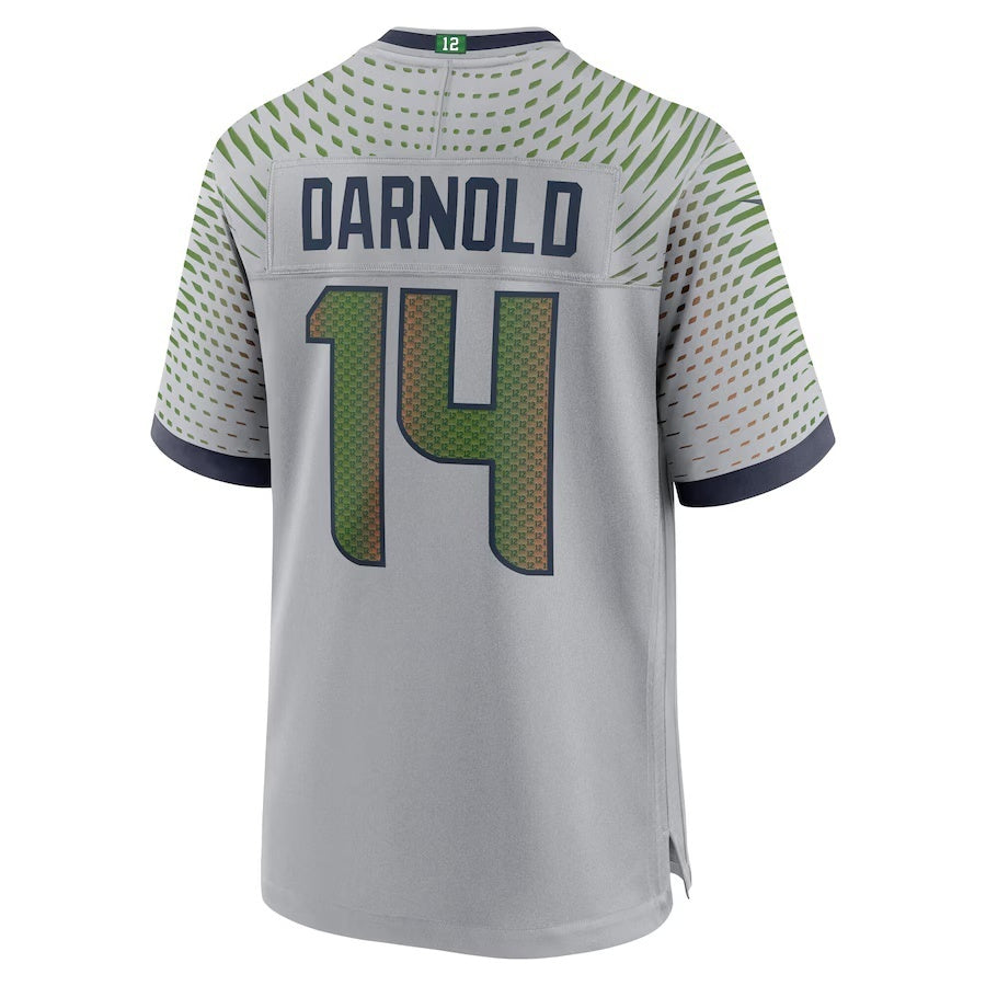 STECN S.Seahawks #14 Sam Darnold 2025 Rivalries Collection Game Wolf Gray Stitched Jerseys