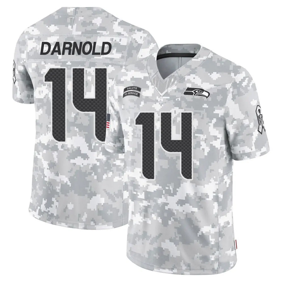 STECN S.Seahawks #14 Sam Darnold Player Arctic Camo Salute to Service Limited Football Jerseys