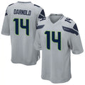 STECN S.Seahawks #14 Sam Darnold Player Grey Game Football Jerseys
