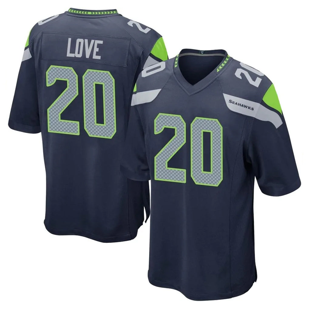 STECN S.Seahawks #20 Julian Love Player Navy Home Game Stitched Jerseys