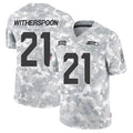 STECN S.Seahawks #21 Devon Witherspoon Player Arctic Camo Salute to Service Limited Stitched Jerseys