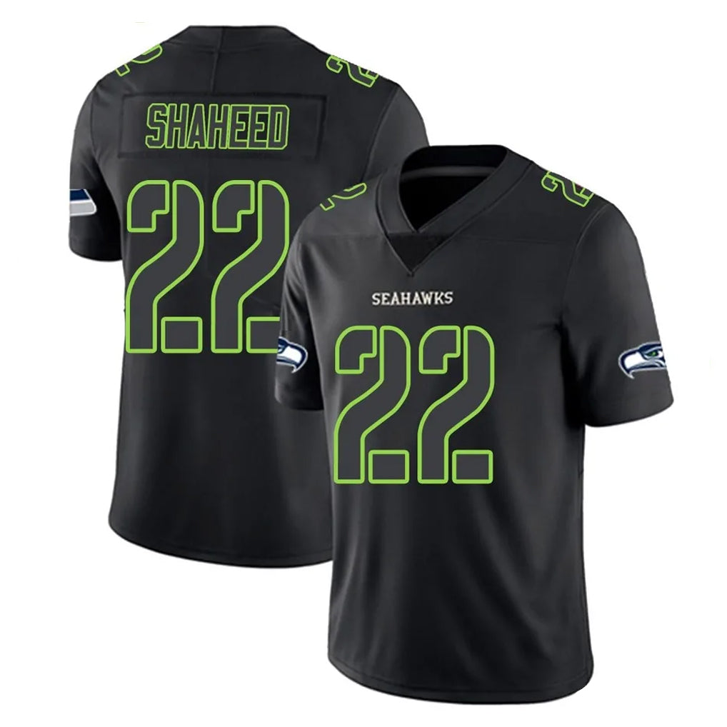 STECN S.Seahawks #22 Rashid Shaheed Player Black Impact Limited Home Game Stitched Jerseys