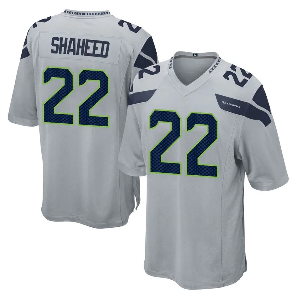 STECN S.Seahawks #22 Rashid Shaheed Player Gray Home Game Stitched Jerseys