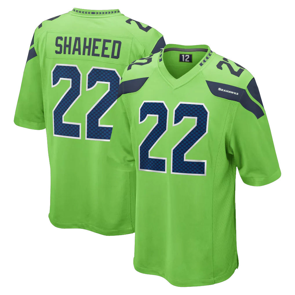 STECN S.Seahawks #22 Rashid Shaheed Player Green Home Game Stitched Jerseys