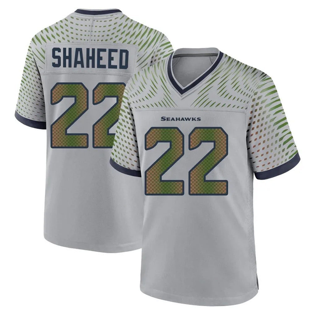 STECN S.Seahawks #22 Rashid Shaheed Player Grey 2025 Rivalries Collection Home Game Stitched Jerseys
