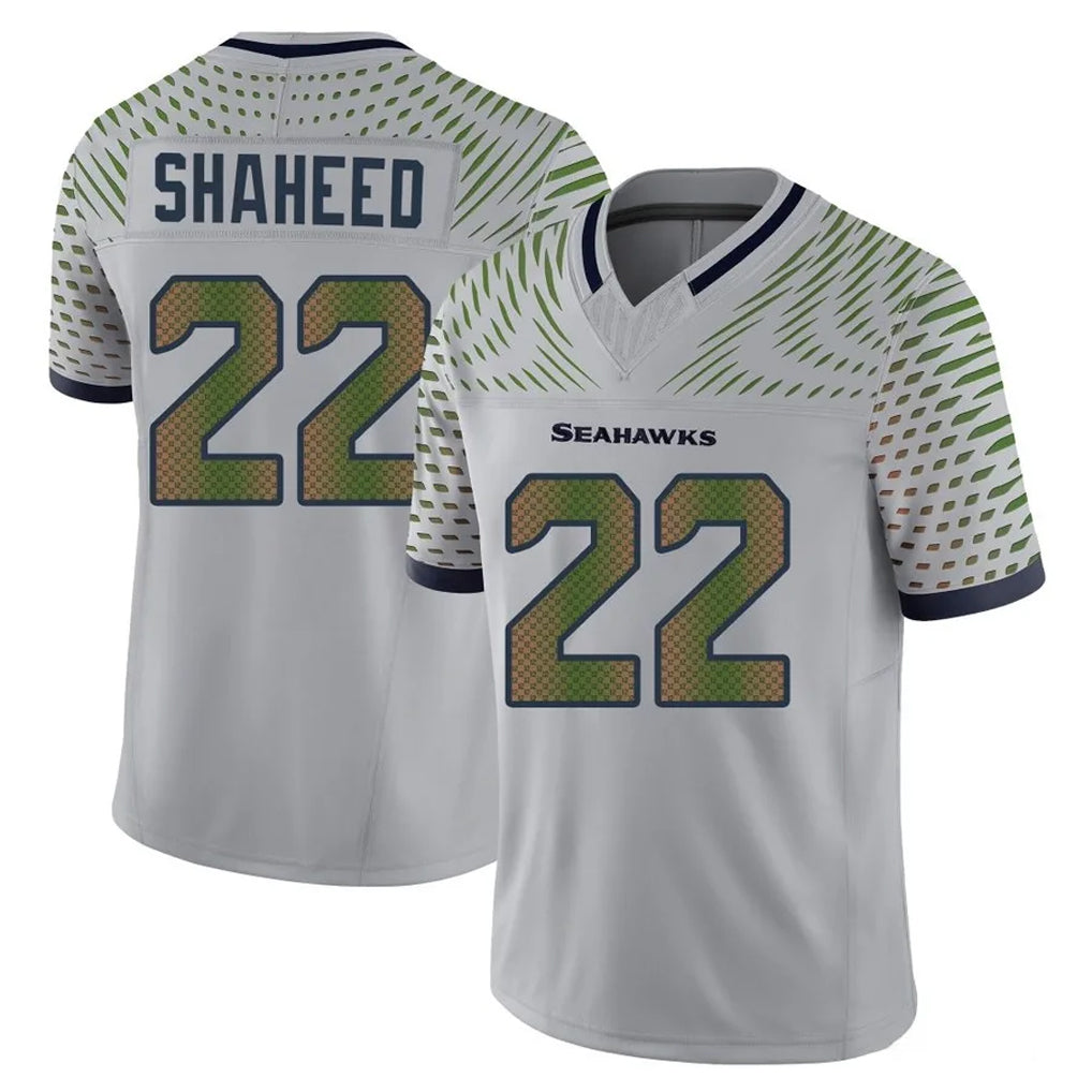 STECN S.Seahawks #22 Rashid Shaheed Player Grey Limited 2025 Rivalries Collection Home Game Stitched Jerseys