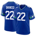 STECN S.Seahawks #22 Rashid Shaheed Player Royal Throwback Home Game Stitched Jerseys