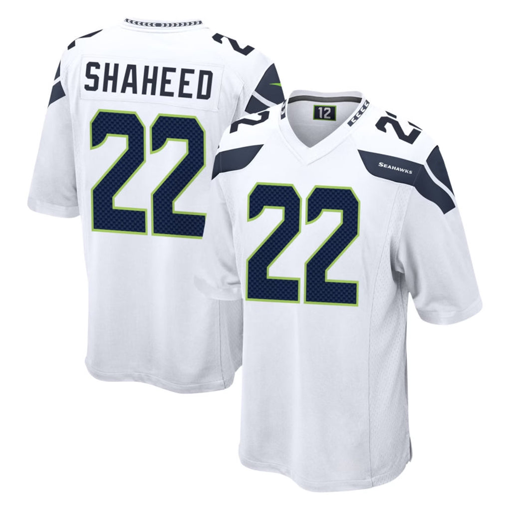 STECN S.Seahawks #22 Rashid Shaheed Player White Home Game Stitched Jerseys