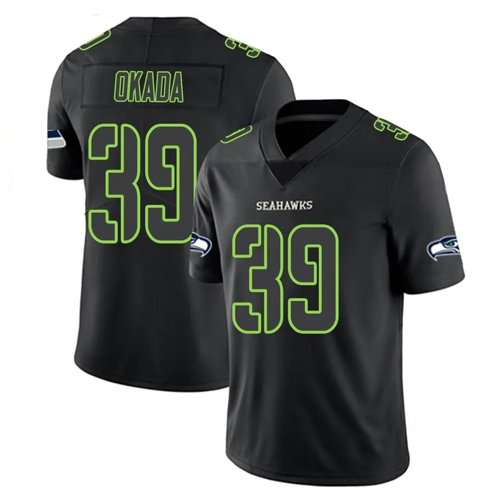 STECN S.Seahawks #39 Ty Okada Player Black Impact Limited Home Game Stitched Jerseys
