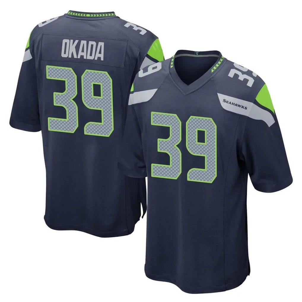STECN S.Seahawks #39 Ty Okada Player Navy Home Game Stitched Jerseys