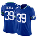 STECN S.Seahawks #39 Ty Okada Player Royal Limited Throwback Vapor F.U.S.E. Home Game Stitched Jerseys