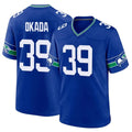 STECN S.Seahawks #39 Ty Okada Player Royal Throwback Home Game Stitched Jerseys