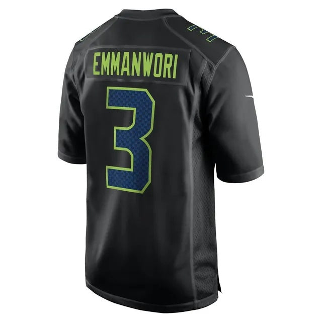 STECN S.Seahawks #3 Nick Emmanwori Black Fashion Game Stitched Jerseys
