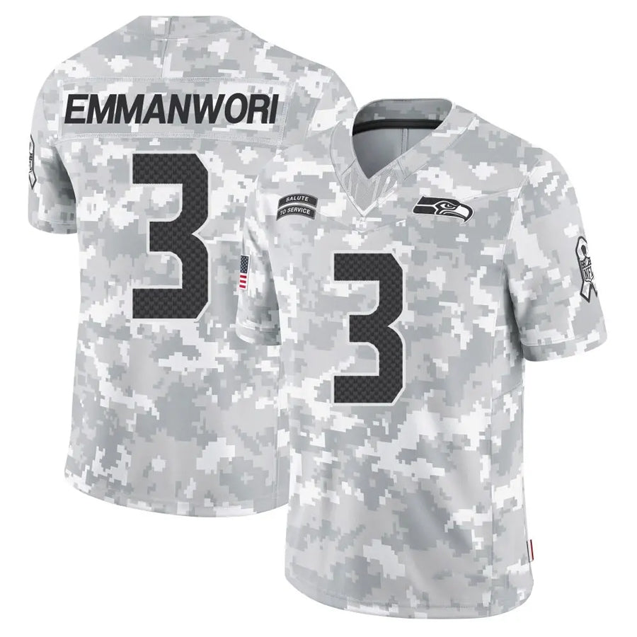 STECN S.Seahawks #3 Nick Emmanwori Player Arctic Camo Salute to Service Limited Football Jerseys