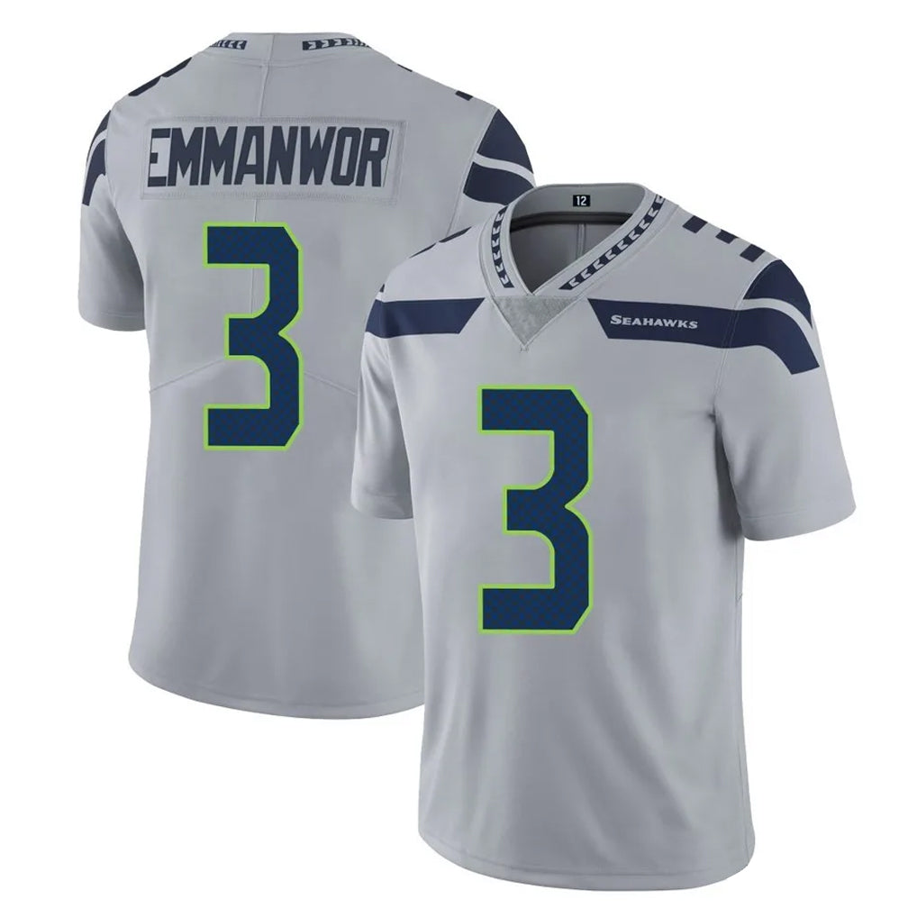 STECN S.Seahawks #3 Nick Emmanwori Player Gray Limited Vapor Untouchable Home Game Stitched Jerseys