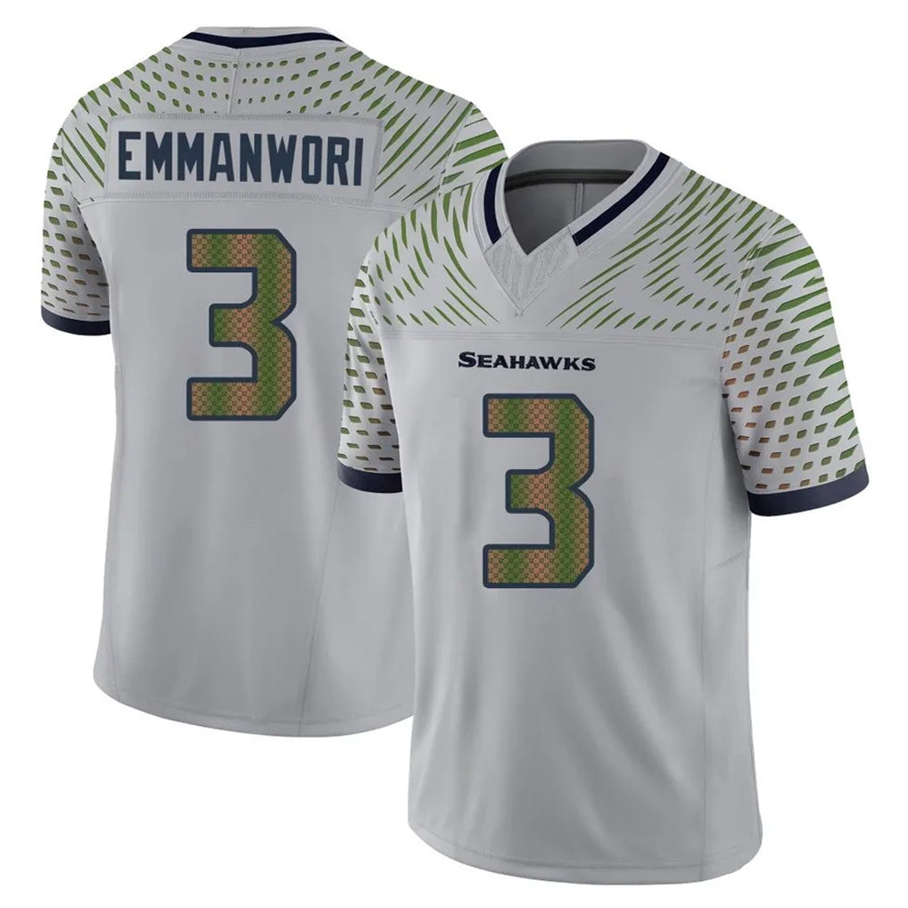 STECN S.Seahawks #3 Nick Emmanwori Player Grey Limited 2025 Rivalries Collection Home Game Stitched Jerseys