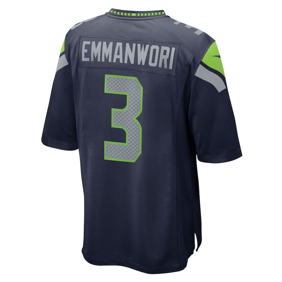 STECN S.Seahawks #3 Nick Emmanwori Player Navy Home Game Football Jersey