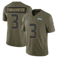 STECN S.Seahawks #3 Nick Emmanwori Player Olive 2025 Salute To Service Limited Home Game Stitched Jerseys