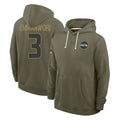 STECN S.Seahawks #3 Nick Emmanwori Player Olive Salute to Service Pullover Hoodies Limited Stitched Jerseys