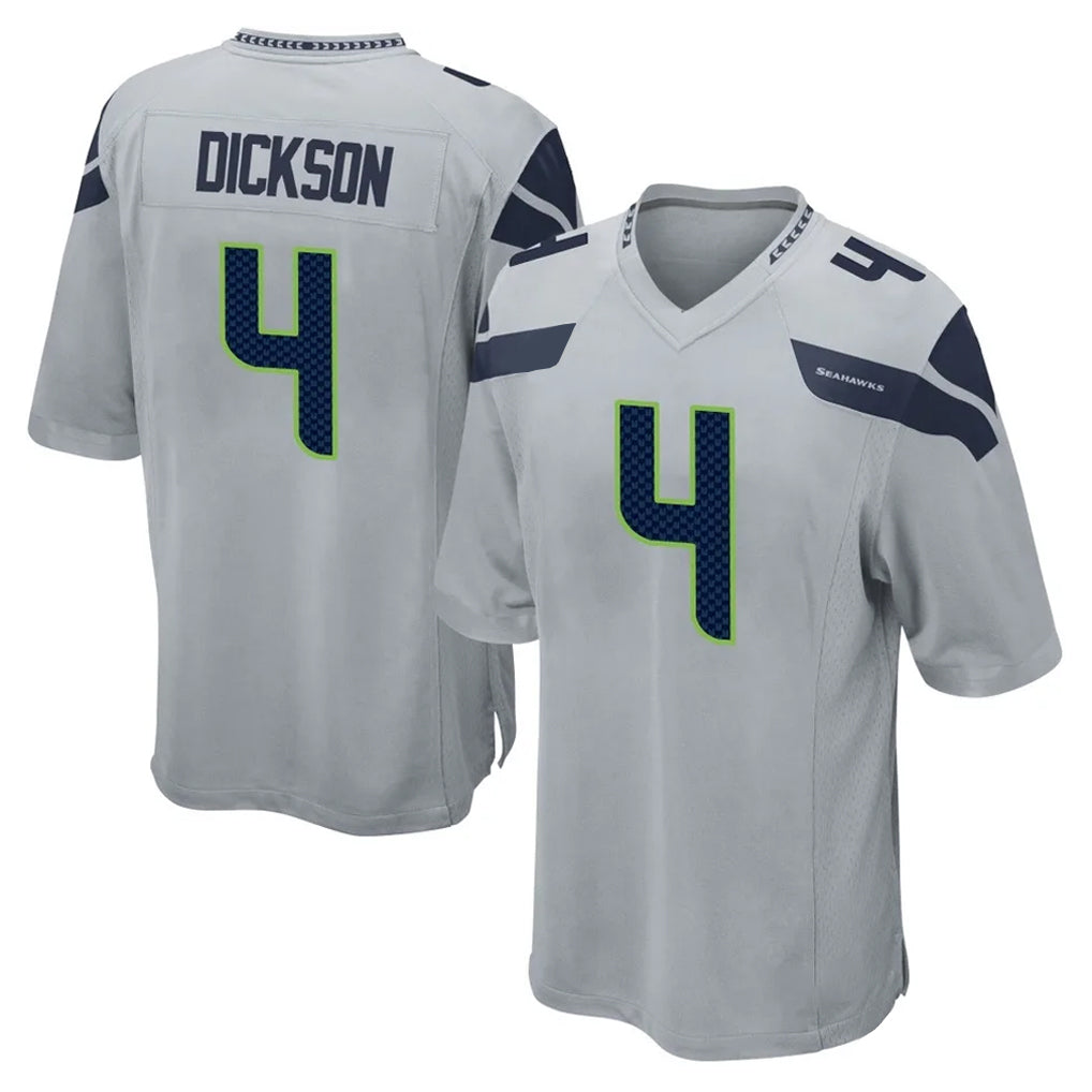 STECN S.Seahawks #4 Michael Dickson Player Gray Home Game Stitched Jerseys