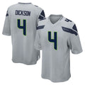 STECN S.Seahawks #4 Michael Dickson Player Gray Home Game Stitched Jerseys