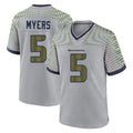 STECN S.Seahawks #5 Jason Myers Player Grey 2025 Rivalries Collection Home Game Stitched Jerseys