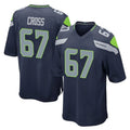 STECN S.Seahawks #67 Charles Cross Player Navy Home Game Stitched Jerseys