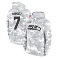 STECN S.Seahawks #7 Uchenna Nwosu Player Arctic Camo Limited Salute to Service Pullover Hoodies Game Stitched Jerseys