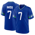 STECN S.Seahawks #7 Uchenna Nwosu Player Royal Throwback Home Game Stitched Jerseys