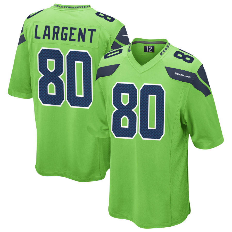 STECN S.Seahawks #80 Steve Largent Player Green Game Stitched Jerseys