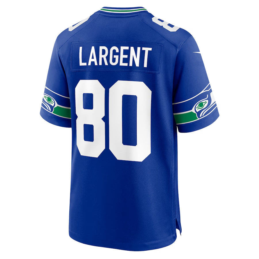 STECN S.Seahawks #80 Steve Largent Player Royal Game Stitched Jerseys
