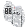 STECN S.Seahawks #88 AJ Barner Player Arctic Camo Limited Salute to Service Pullover Hoodies Game Stitched Jerseys