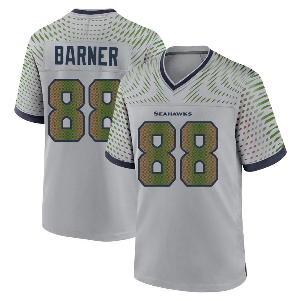 STECN S.Seahawks #88 AJ Barner Player Grey 2025 Rivalries Collection Home Game Stitched Jerseys