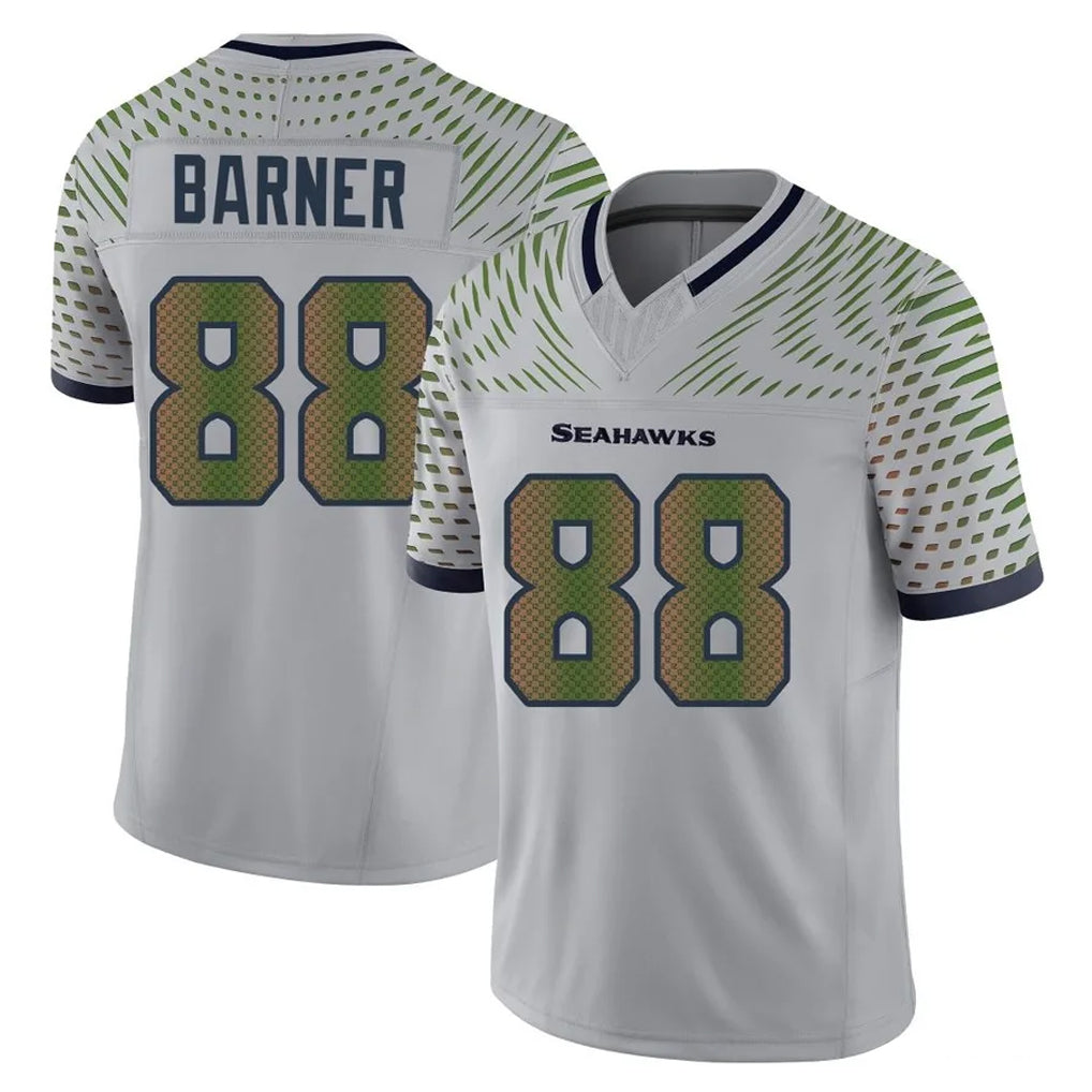 STECN S.Seahawks #88 AJ Barner Player Grey Limited 2025 Rivalries Collection Home Game Stitched Jerseys