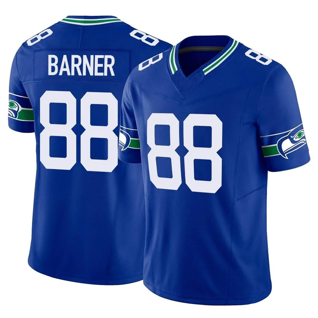 STECN S.Seahawks #88 AJ Barner Player Royal Limited Throwback Vapor F.U.S.E. Home Game Stitched Jerseys
