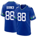 STECN S.Seahawks #88 AJ Barner Player Royal Throwback Home Game Stitched Jerseys