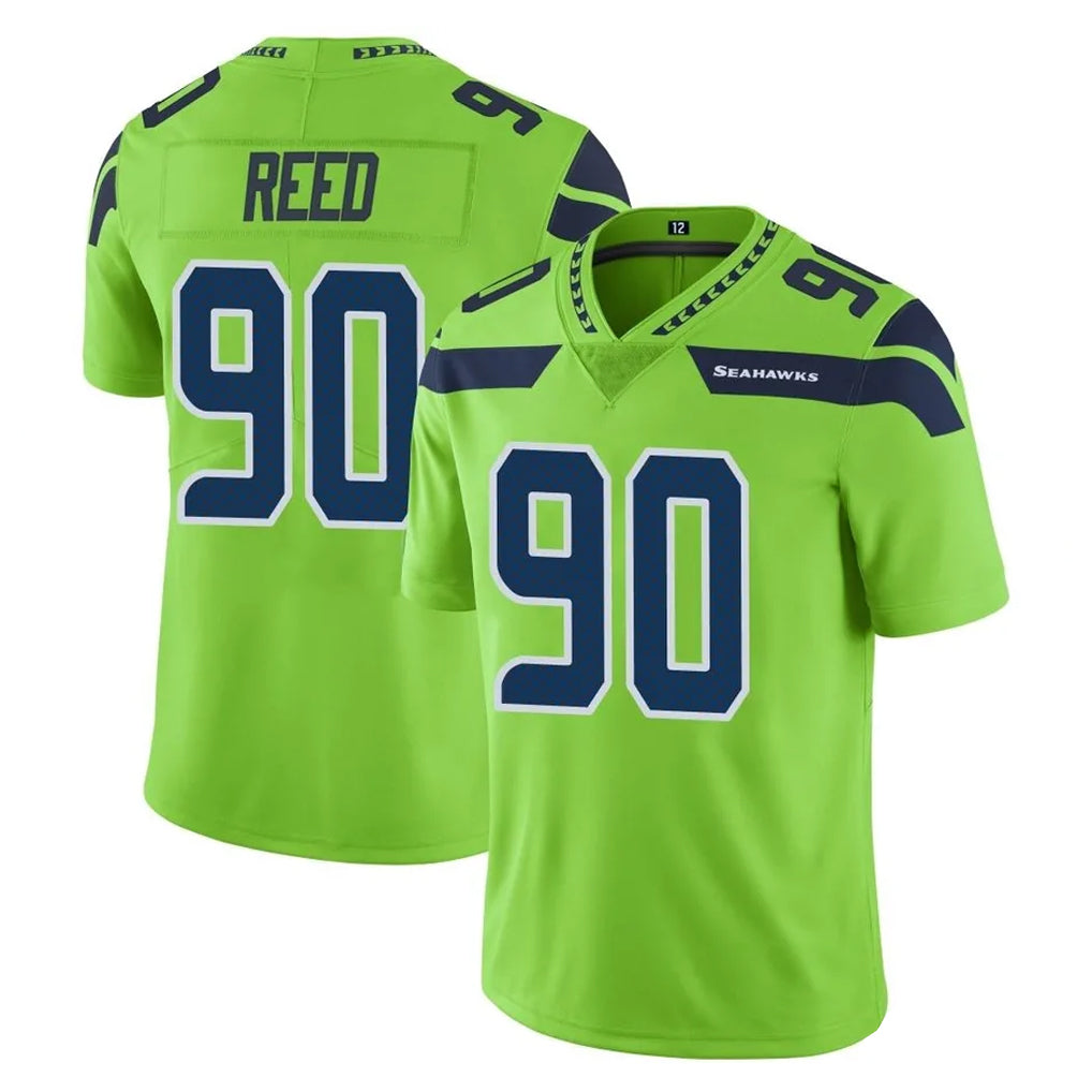 STECN S.Seahawks #90 Jarran Reed Player Green Limited Color Rush Home Game Stitched Jerseys