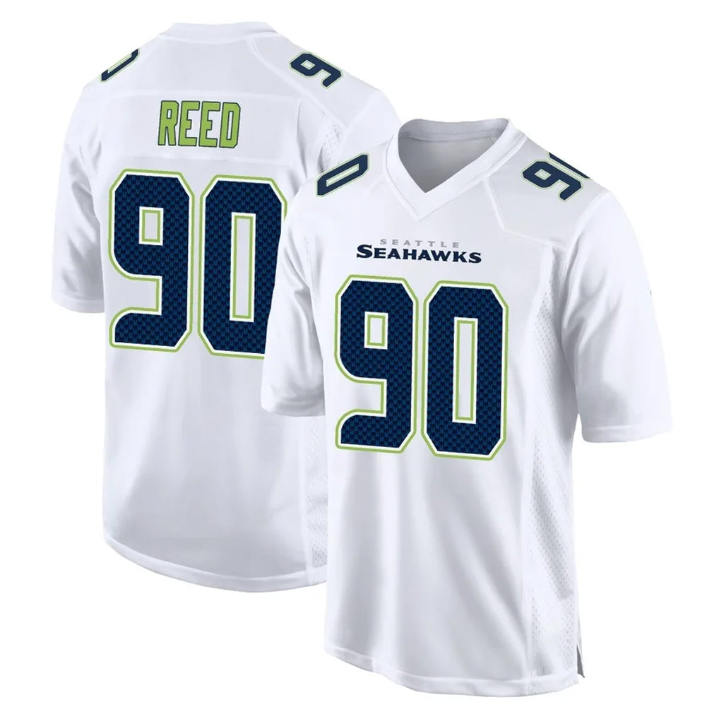 STECN S.Seahawks #90 Jarran Reed Player White Tundra Fashion Home Game Stitched Jerseys