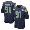 STECN S.Seahawks #91 Byron Murphy II Player Navy Home Game Stitched Jerseys