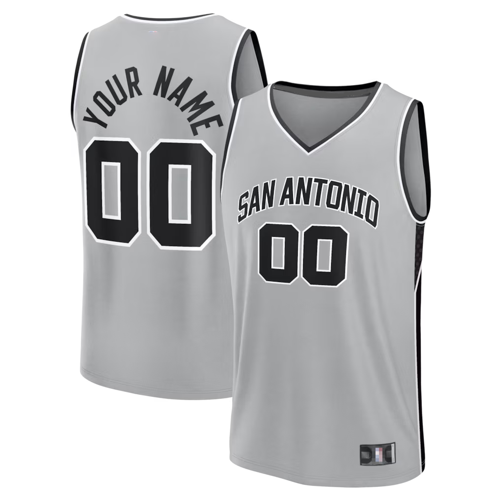 STECN SA.Spurs Fanatics Silver Fastbreak Custom Jerseys - Statement Edition