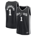 STECN SA.Spurs #1 Victor Wembanyama Black Swingman Jerseys - Icon Edition