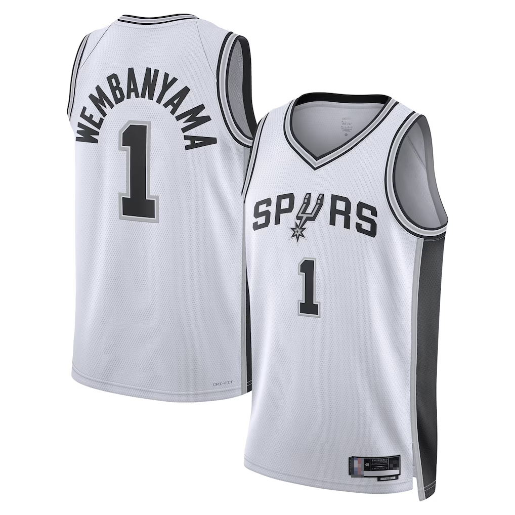 STECN SA.Spurs #1 Victor Wembanyama White Swingman Jerseys - Association Edition