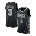 STECN SA.Spurs #3 Keldon Johnson Black Swingman Jerseys - Statement Edition